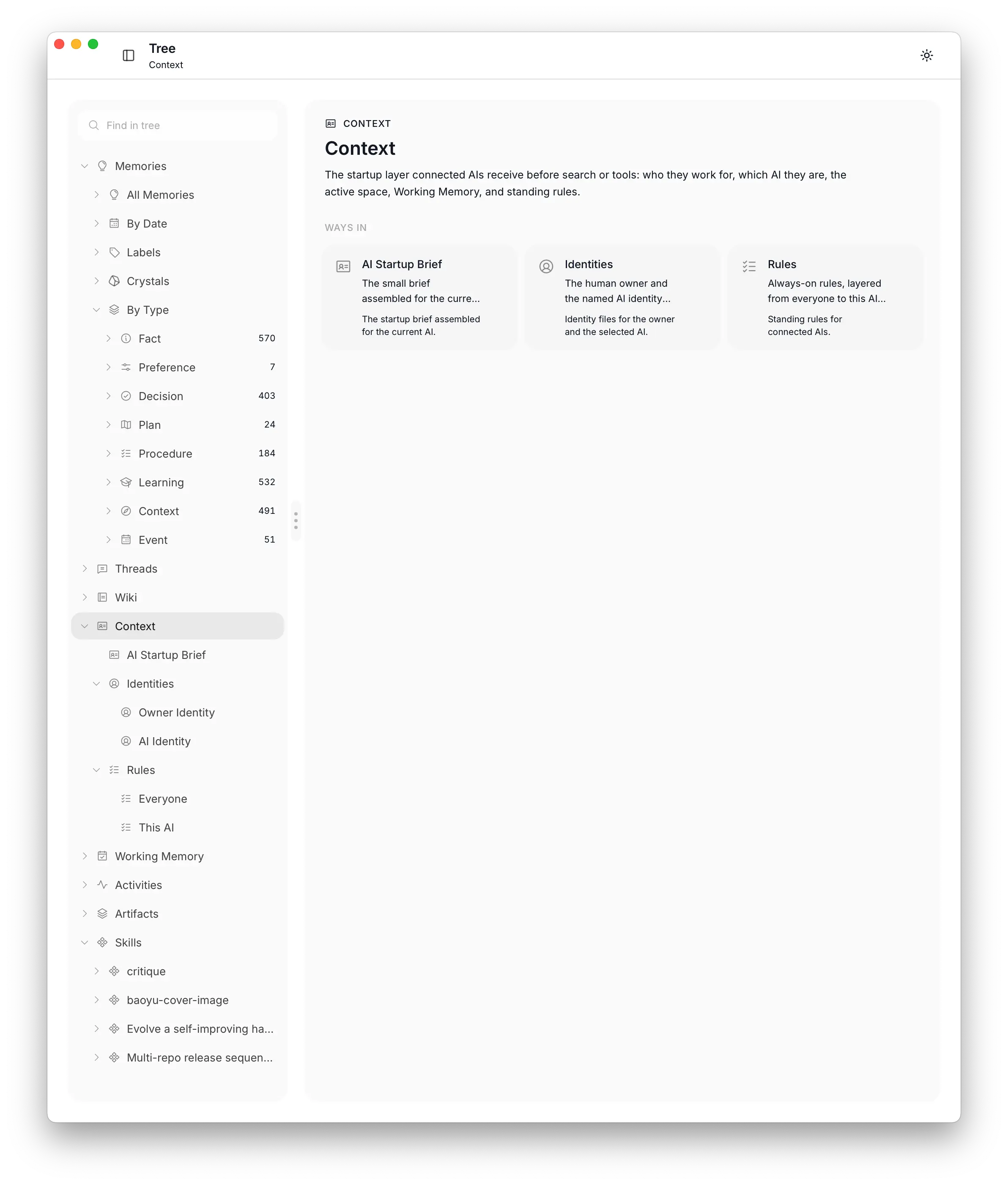 Nowledge Mem Tree 里的 Context 分支